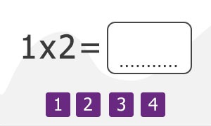 Tafel van 2 Som aanvullen (meerkeuze)